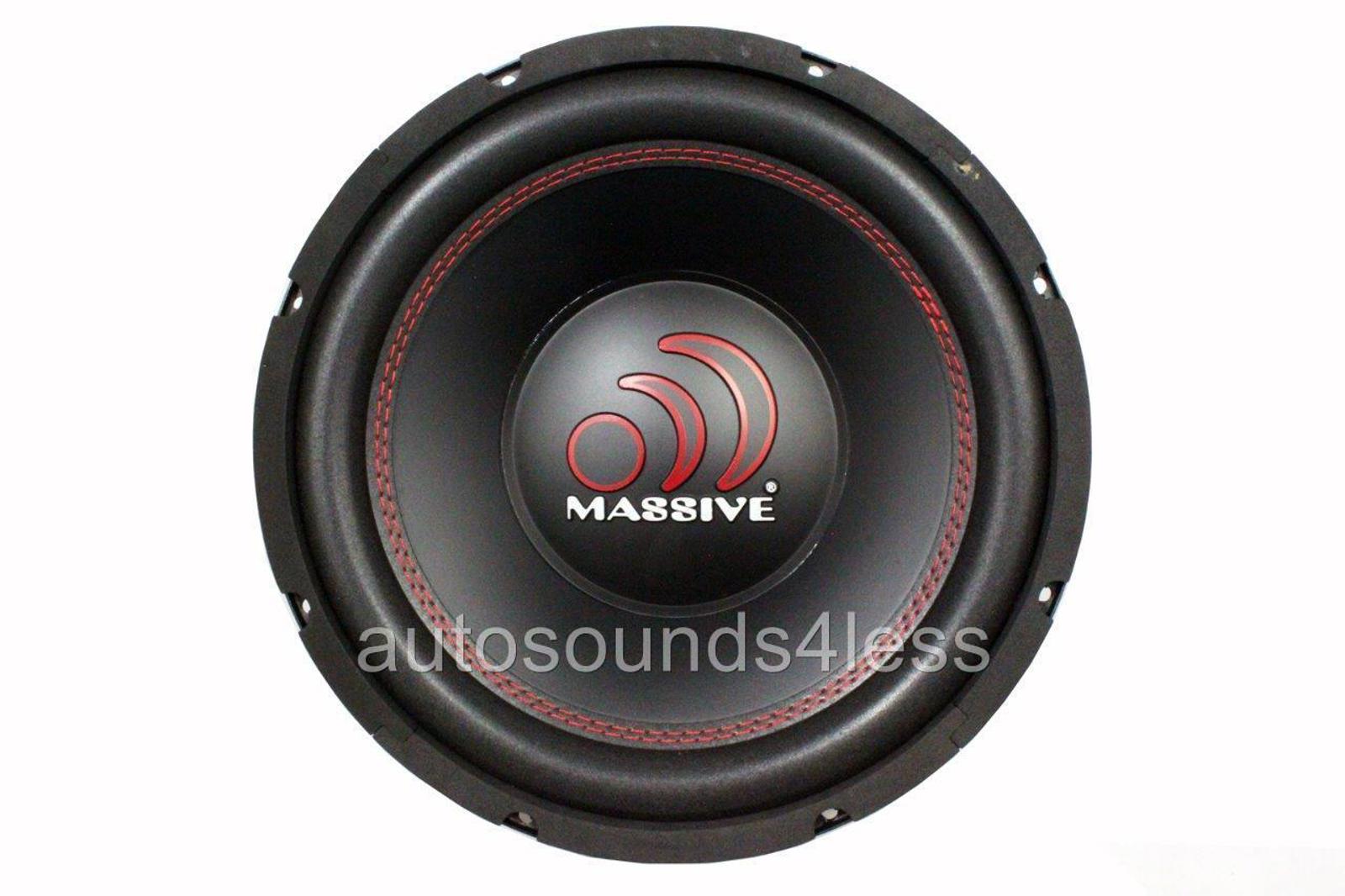 Massive Audio TKO12S4 TKO Series 600 Watts 12" Single 4 Ohm Car Audio Subwoofer
