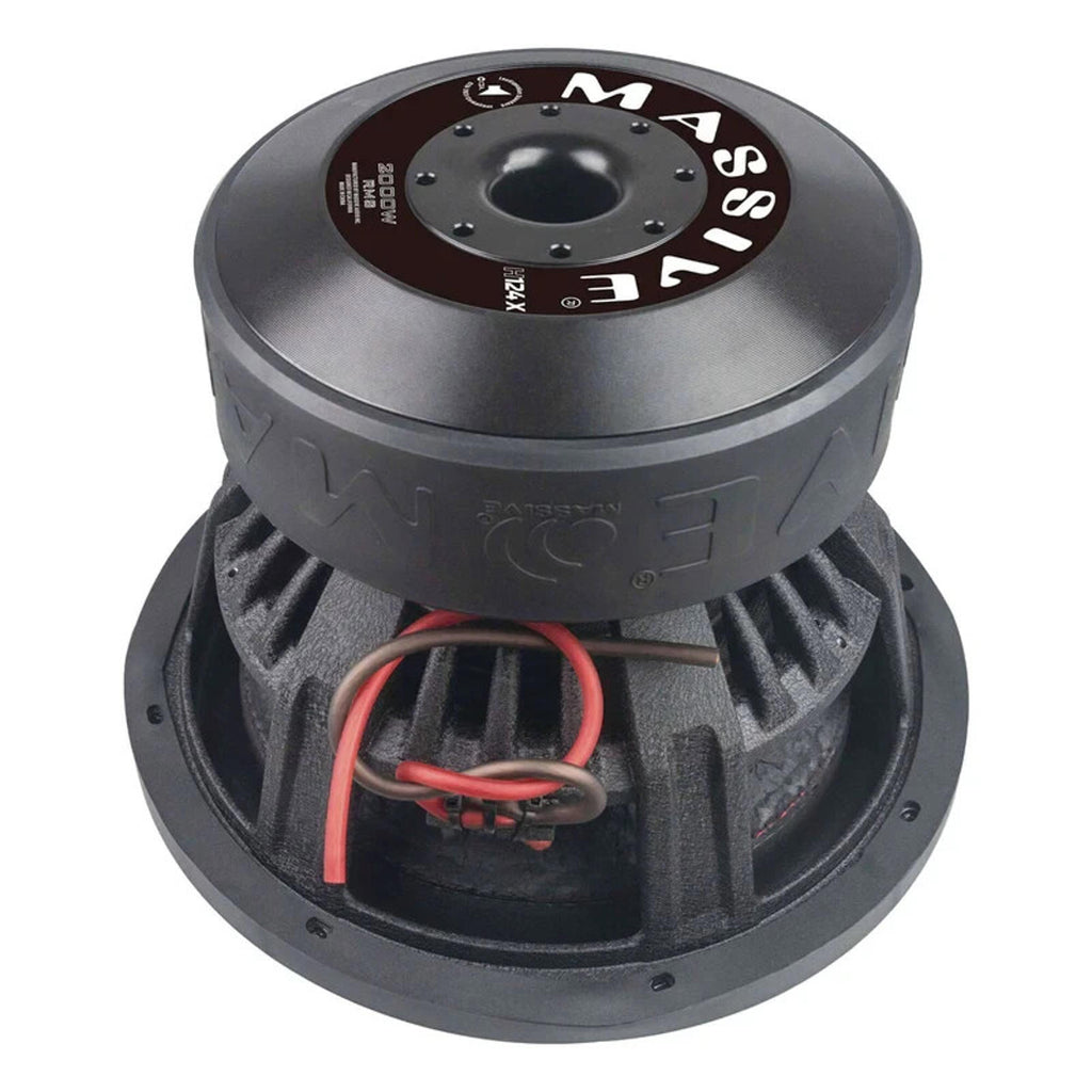Massive Audio HIPPO H124X 4000 Watt 12" Dual 4 Ohm 3"VC MEGA Subwoofer 2000W RMS