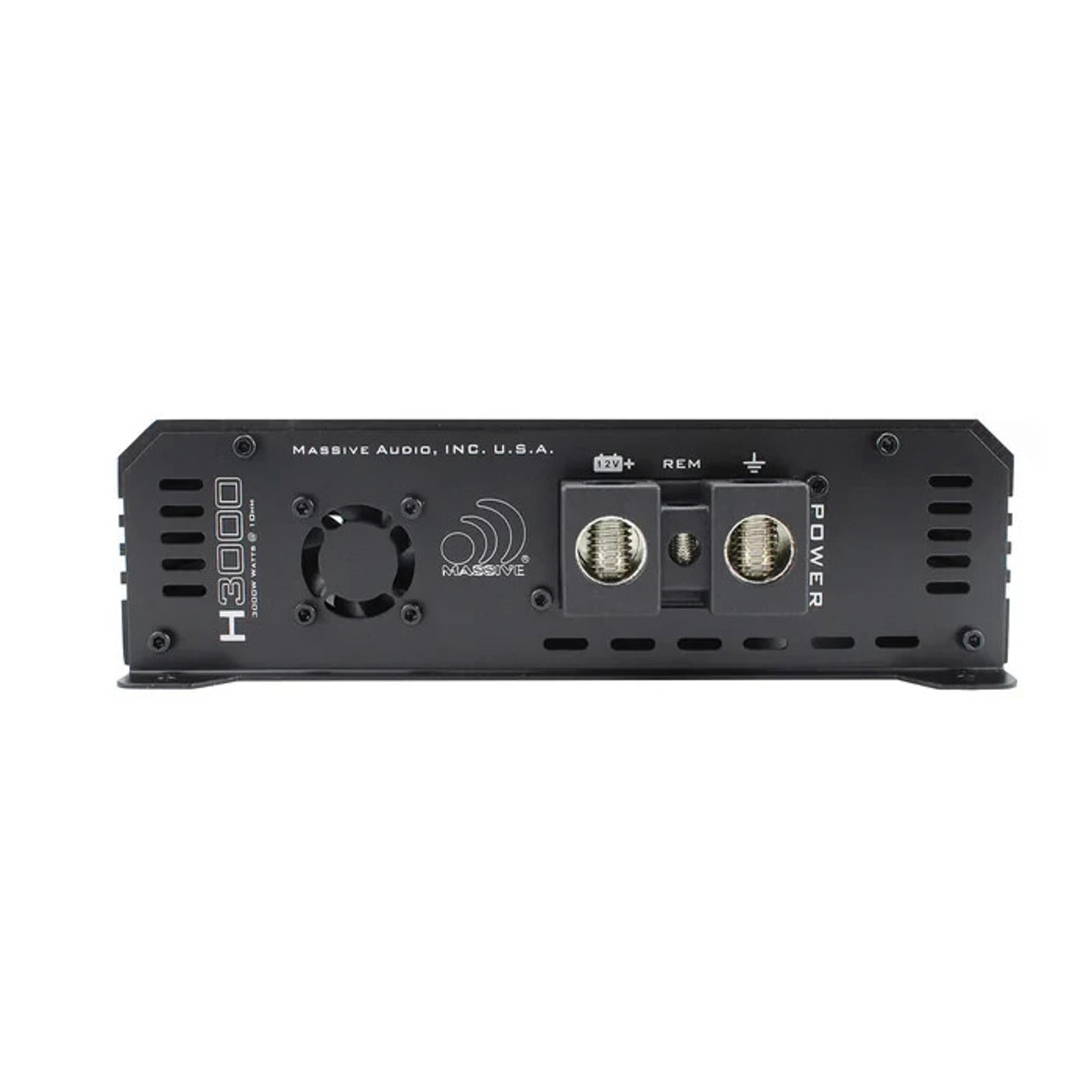 Massive Audio Hippo H3000 3000 WATT RMS X 1 @ 1 OHM MONO AMPLIFIER 6000 W MAX