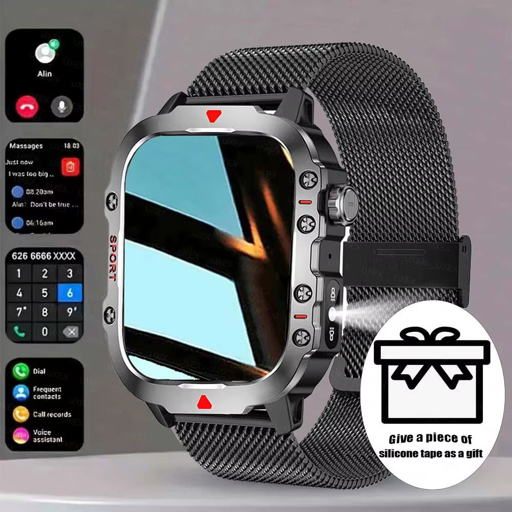 2026 New Smart Watch LED Light Wireless Call Dial Multi Sport Modes Call Message Alerts Custom Wallpaper Compatible Ios Android
