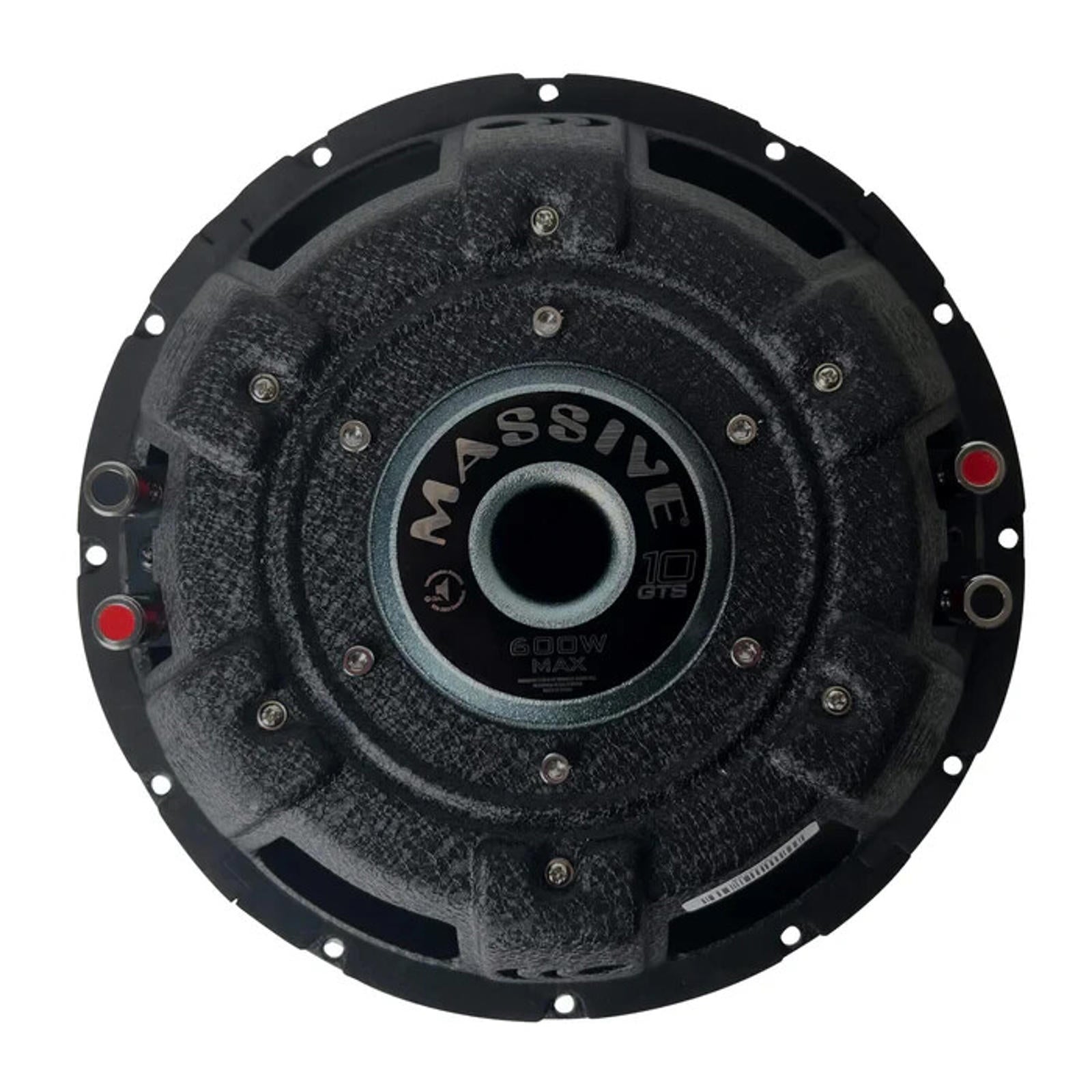 Massive Audio GTS10 10" 300 Watt RMS Dual 4 Ohm Shallow Mount Depth Subwoofer