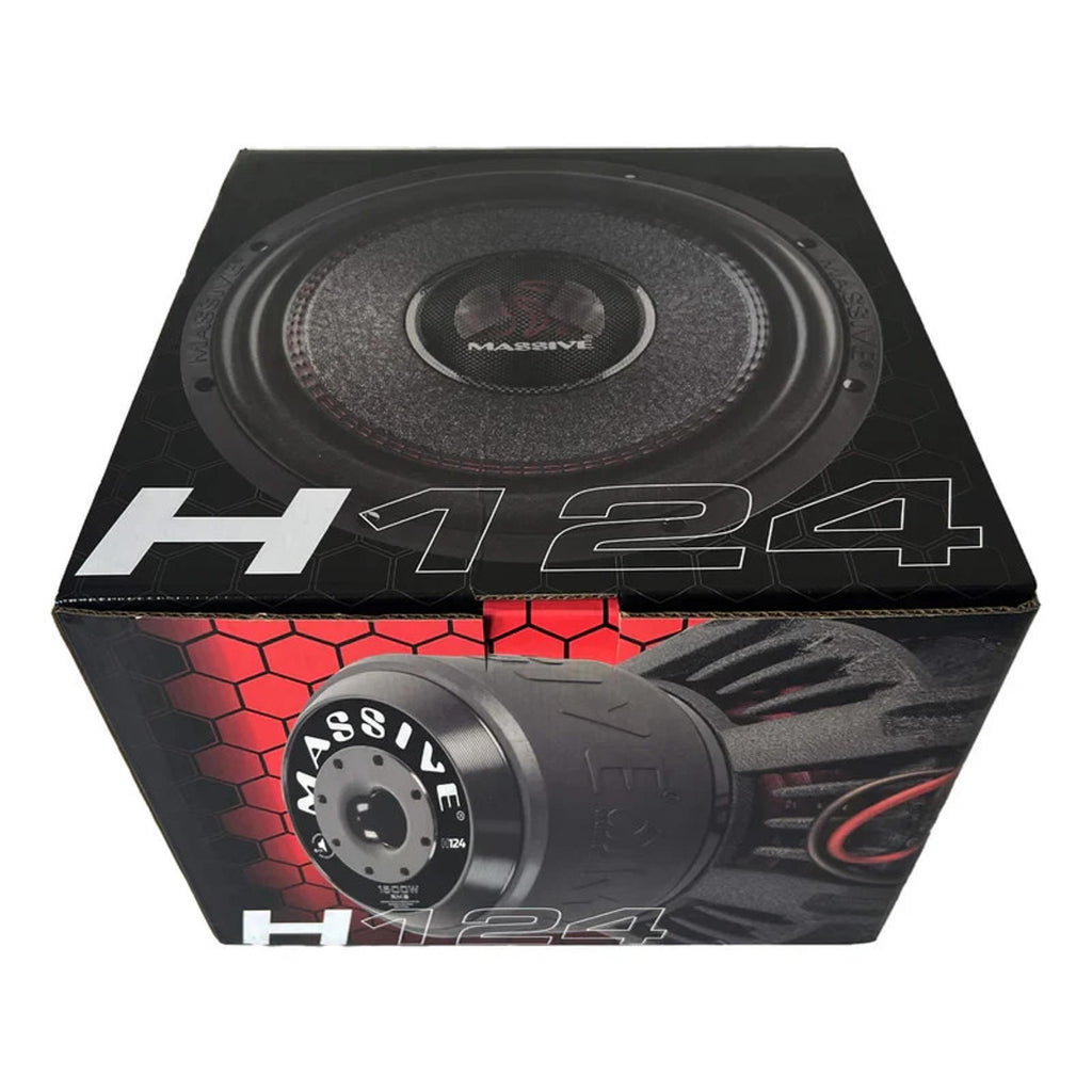 Massive Audio HIPPO H124 3000 Watt 12" Dual 4 Ohm 3" VC MEGA Subwoofer 1500W RMS