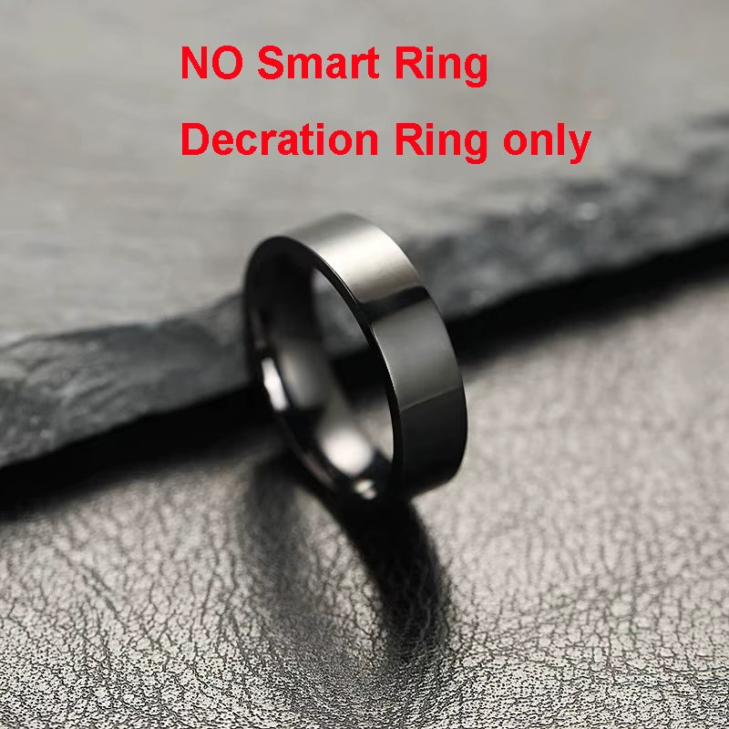 Smart Ring with Display Screen and Touch, Wireless Charging Case, Health Monitor, 5ATM Waterproof for Men Women R12 R13 Ring