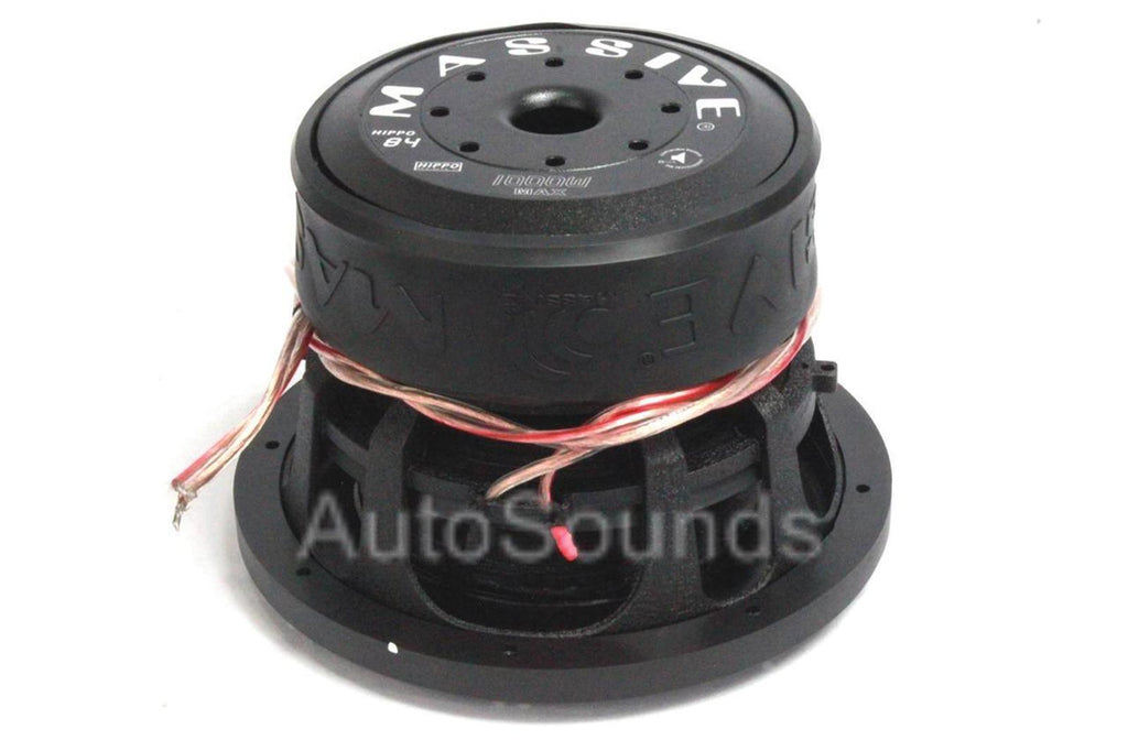 Massive Audio HIPPO 84 V2 Hippo Series 1000 Watt 8" Dual 4 Ohm Audio Subwoofer