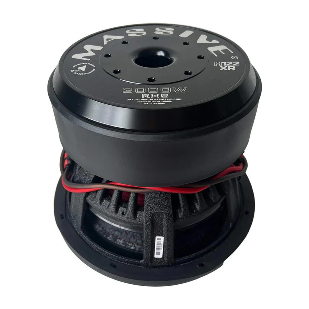 Massive Audio HIPPO H122XR 6000 Watt 12" Dual 2 Ohm DVC Car Audio Subwoofer