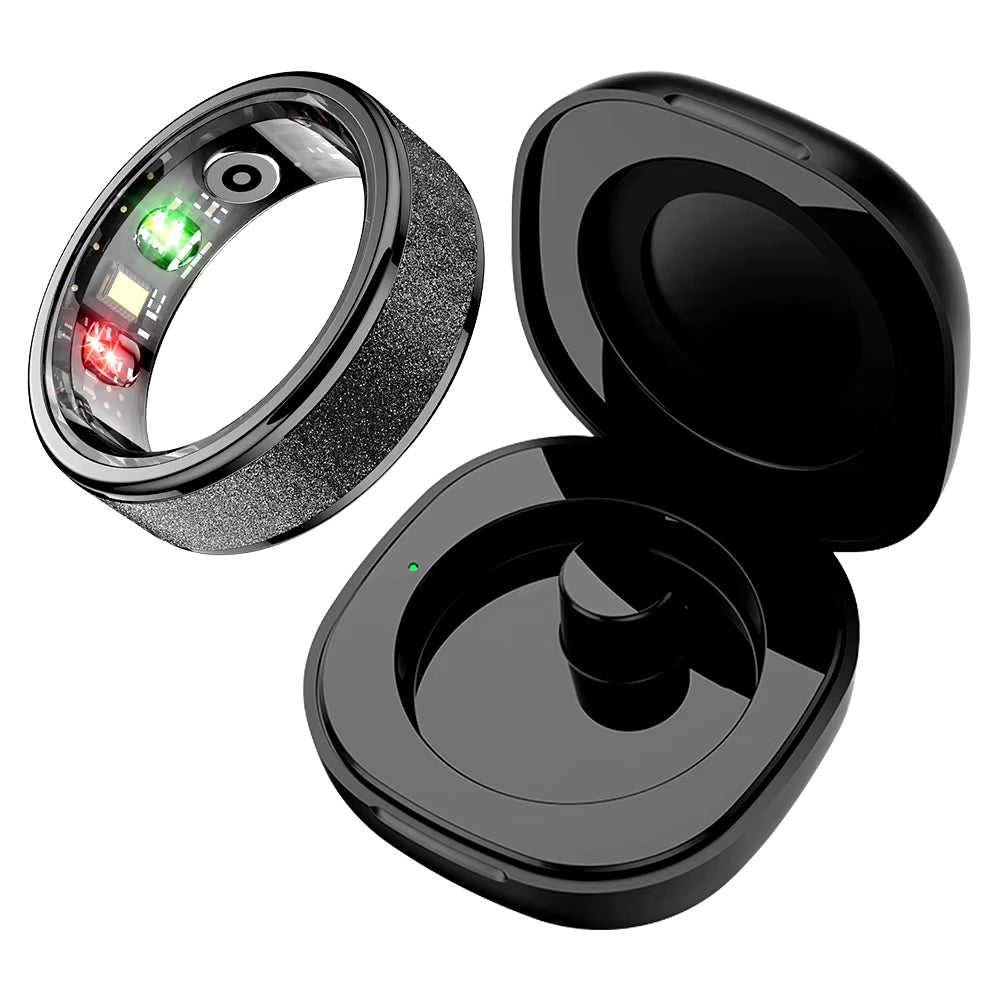R10 Smart Ring with Charging Case, Health and Sleep Monitor, 5ATM Waterproof, Multi-Sport Mode