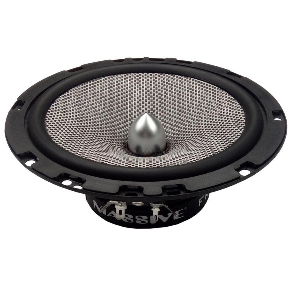 Massive Audio FK6 320 Watt 6.5" Component Speakers With Grilles & Tweeters