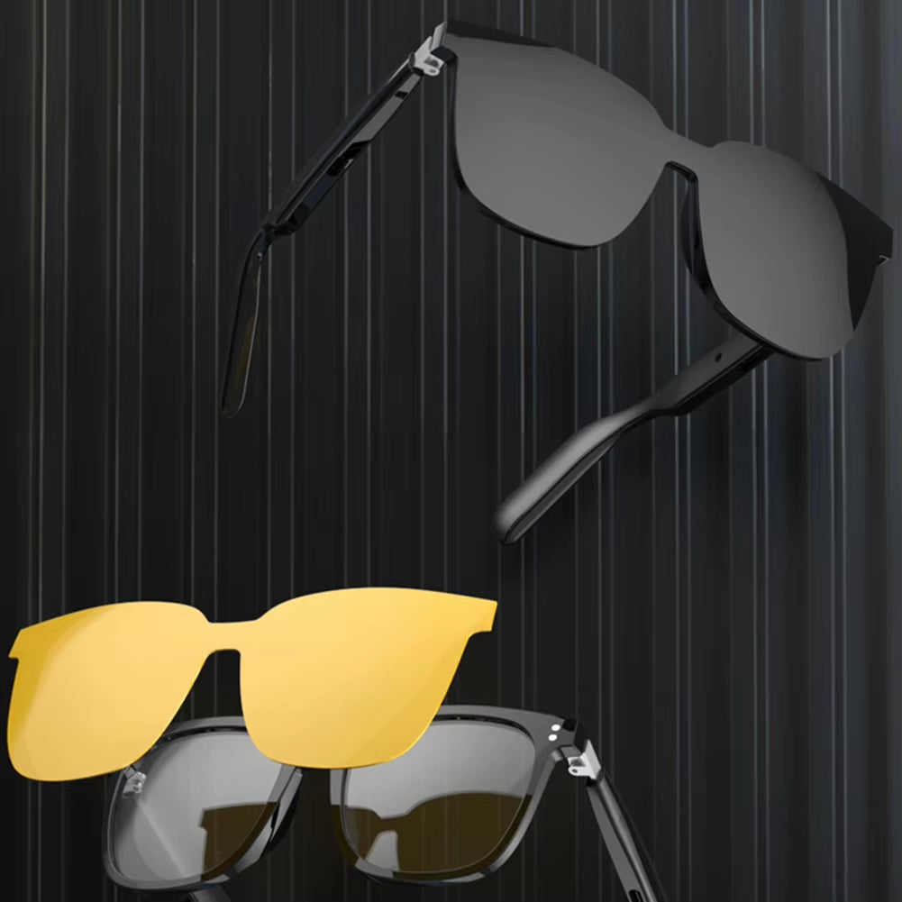 Intelligent Translator Anti Blue Light Glasses 144 Languages Audio Music Call Sunglasses Rechargeable Polarized Lens Smart Glasses for Men Women