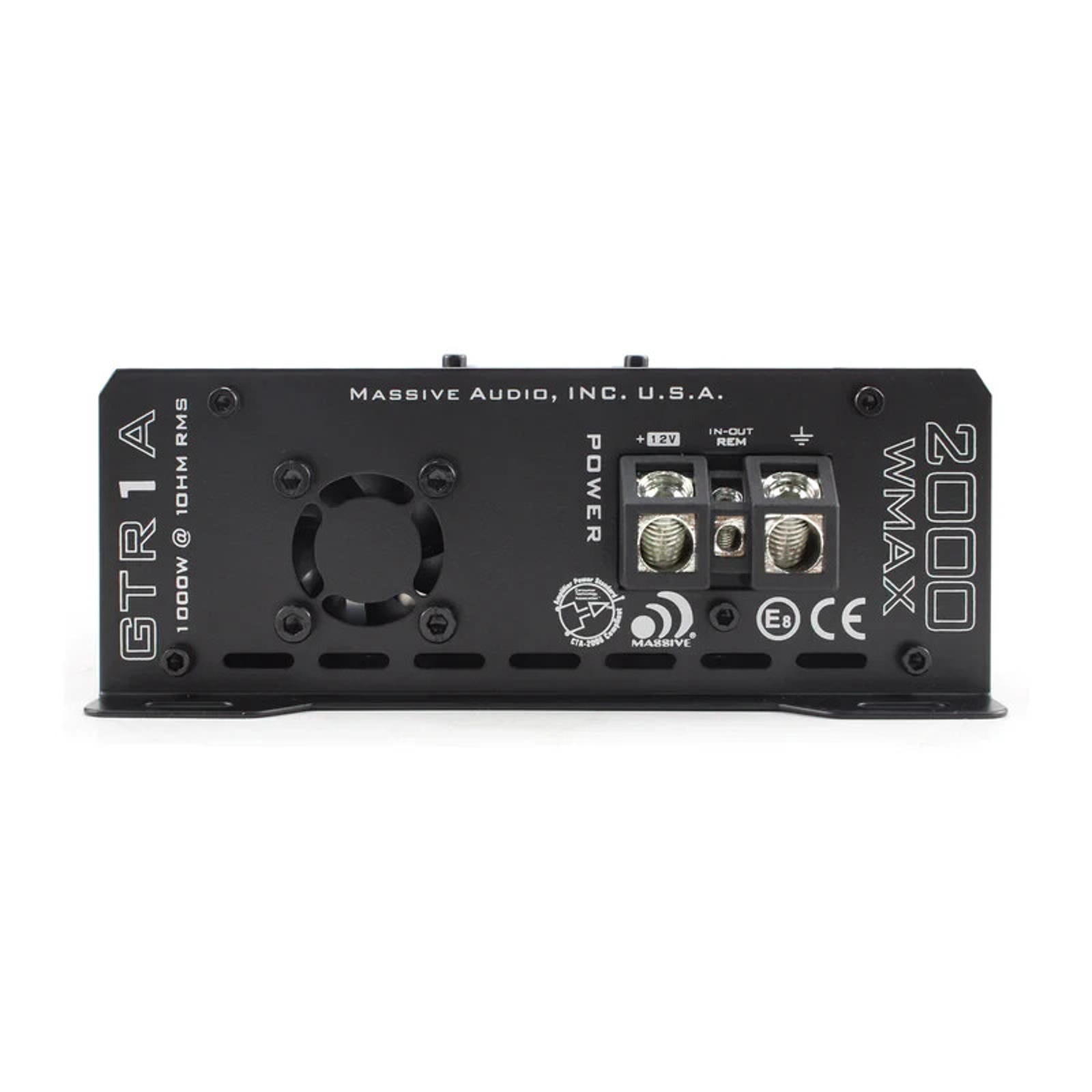Massive Audio GTR1A 2000 Watt Monoblock Compact Amplifier Class D 1060 Watt RMS