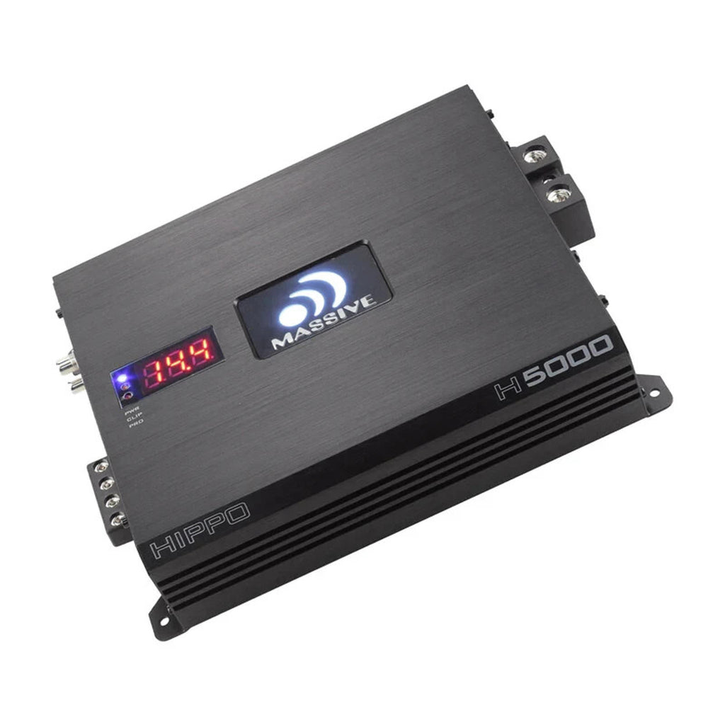 Massive Audio Hippo H5000 5000 WATT RMS X 1 @ 1 OHM MONO AMPLIFIER 10,000 W MAX