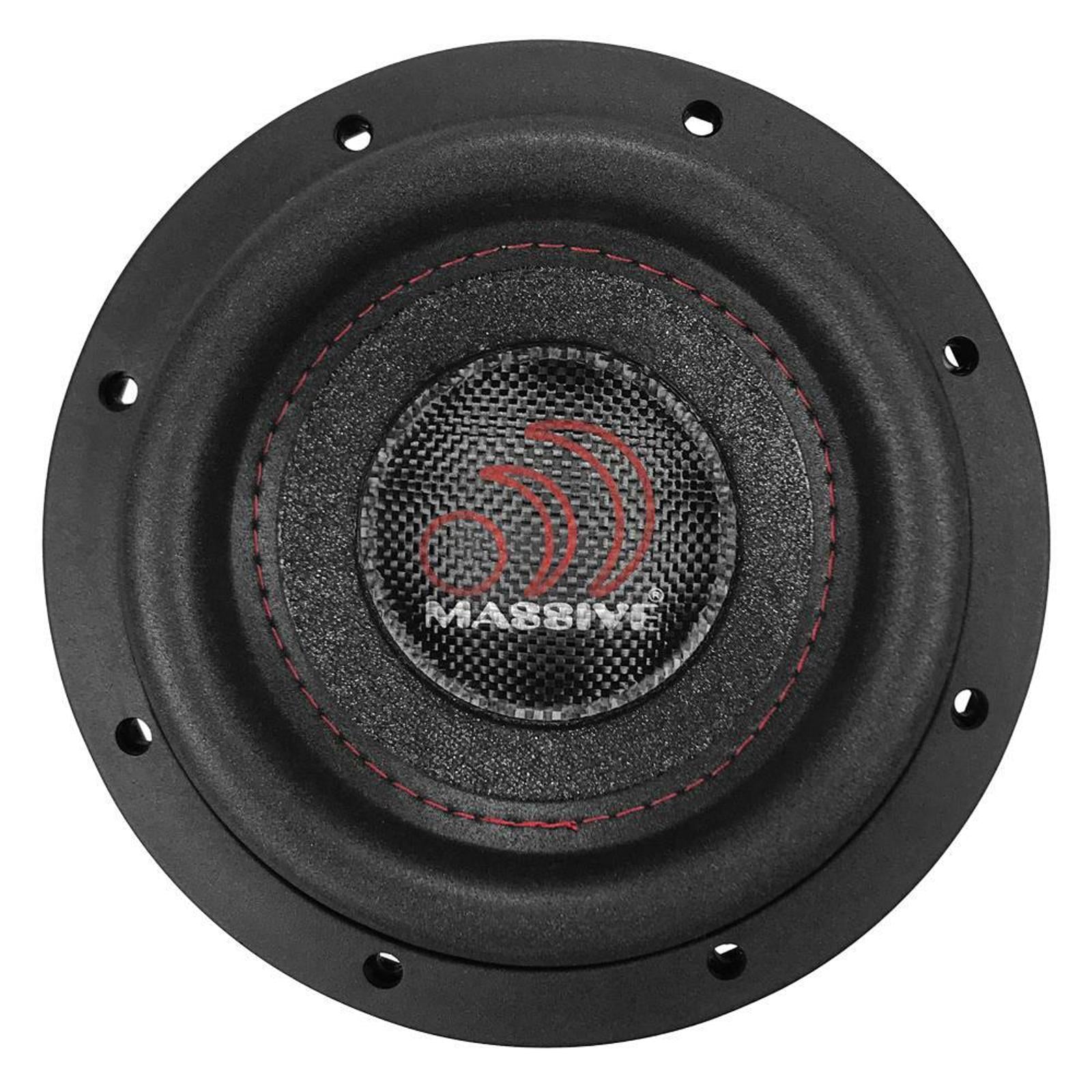Massive Audio SUMMO 64S 400 Watt 6.5" Dual 4 Ohm DVC Shallow Subwoofer 6-1/2"