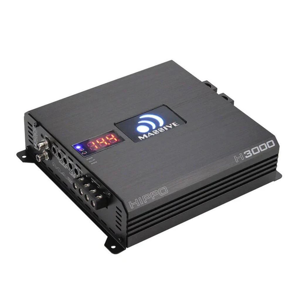 Massive Audio Hippo H3000 3000 WATT RMS X 1 @ 1 OHM MONO AMPLIFIER 6000 W MAX