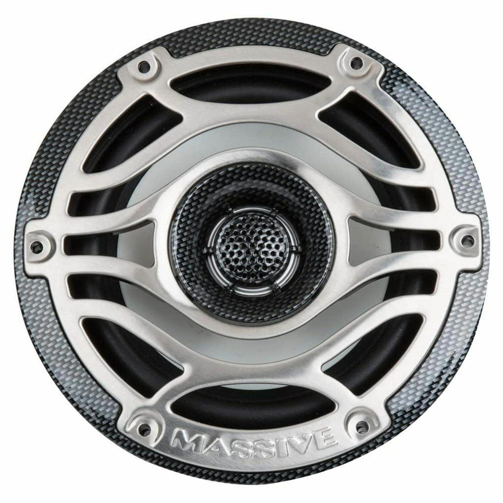 Massive Audio T65S 160 W RMS 6.5" Marine Boat Audio Speakers 6-1/2" LED Lights