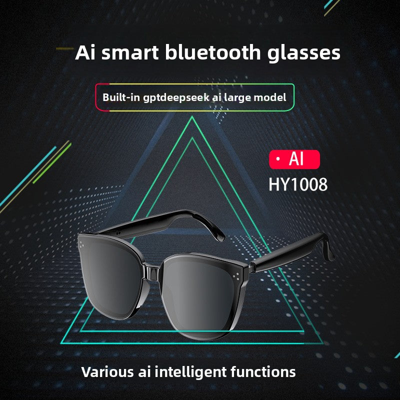AI Smart Glasses Bluetooth with Speakers Eyewear Language Translator Headphones