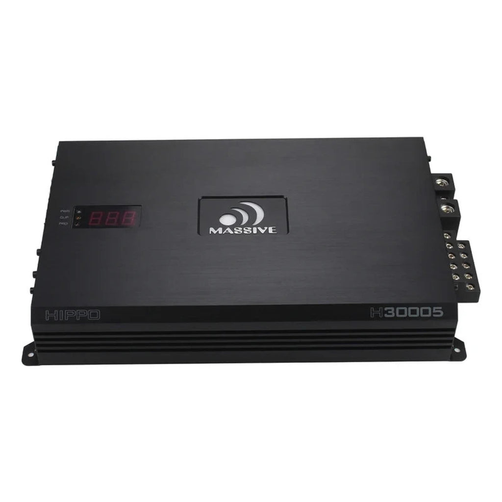 Massive Audio H30005 5 Channel AMPLIFIER 300 Watt RMS x 4 @ 2 Ohm + 1500W x 1
