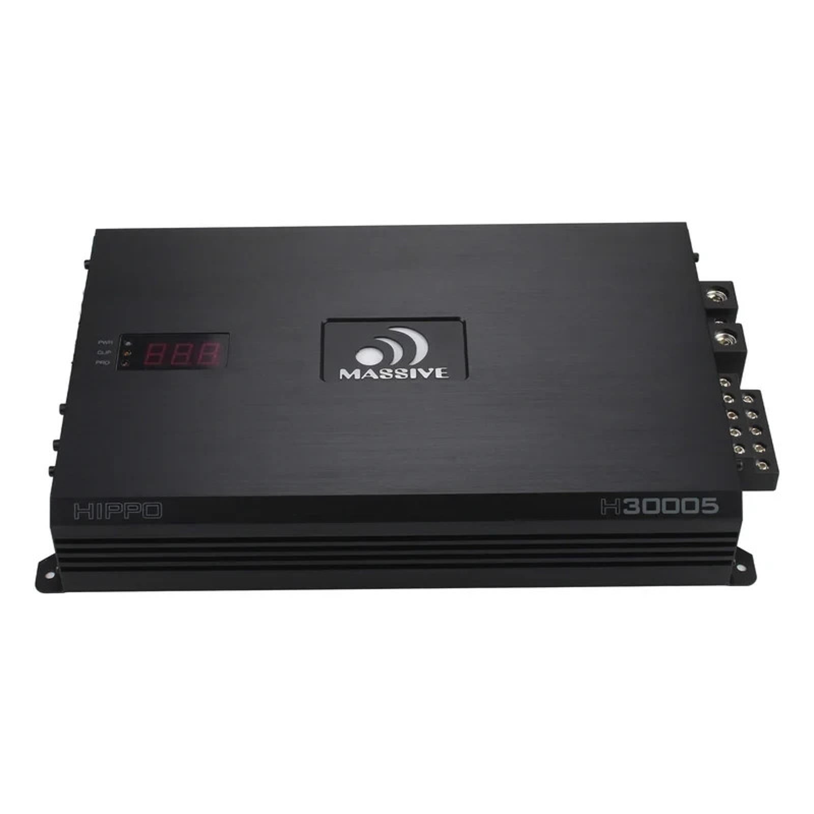 Massive Audio H30005 5 Channel AMPLIFIER 300 Watt RMS x 4 @ 2 Ohm + 1500W x 1