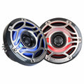 Massive Audio T65S 160 W RMS 6.5" Marine Boat Audio Speakers 6-1/2" LED Lights