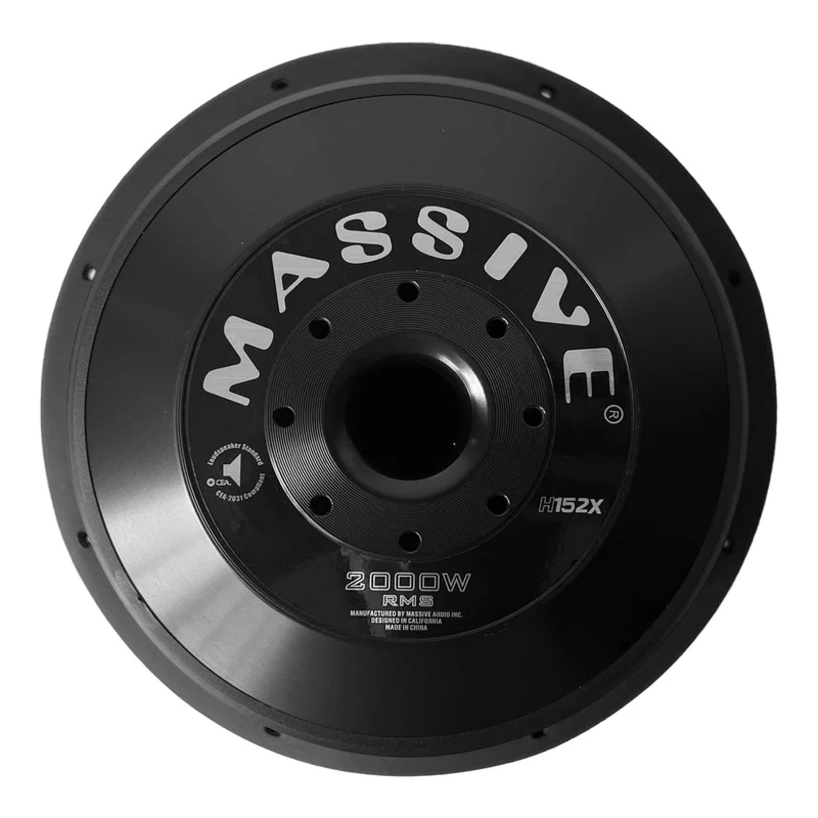 Massive Audio HIPPO XL 152 4000 Watt 15" Dual 2 Ohm DVC Car Audio Subwoofer New