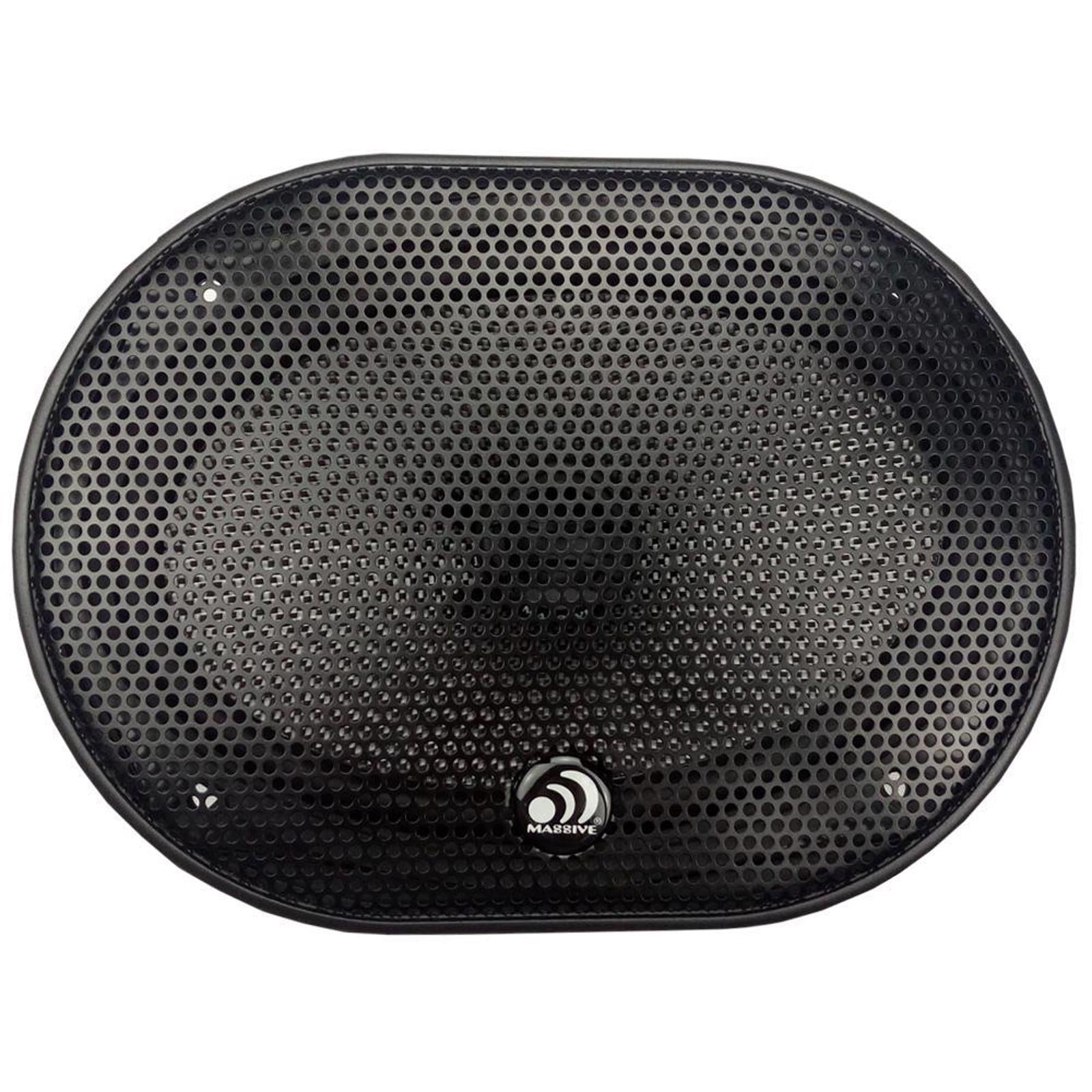 Massive Audio FX69 320 Watt 6x9" 6" x 9" 2-Way Carbon Speakers W/ Grilles Pair