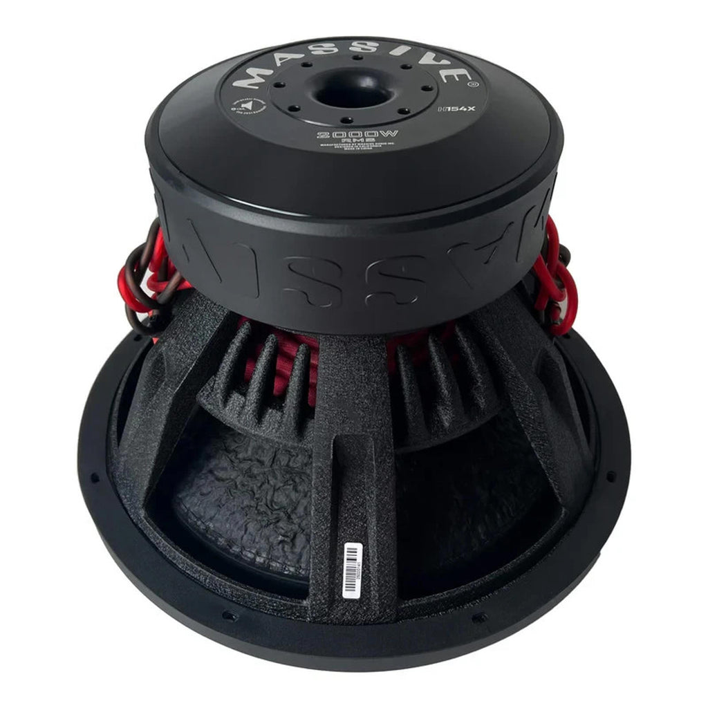 Massive Audio HIPPO H154X 4000 Watt 15" Dual 4 Ohm Subwoofer US Made Voice Coils