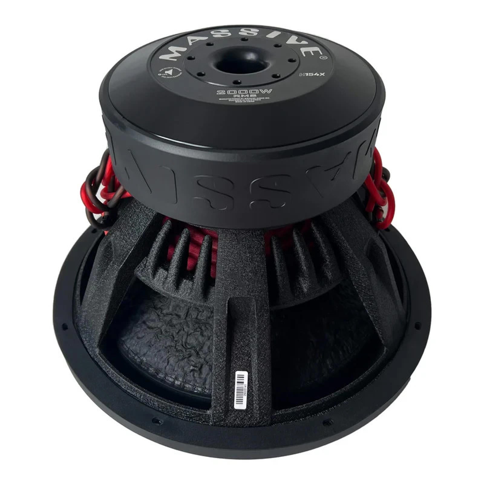 Massive Audio HIPPO H154X 4000 Watt 15" Dual 4 Ohm Subwoofer US Made Voice Coils