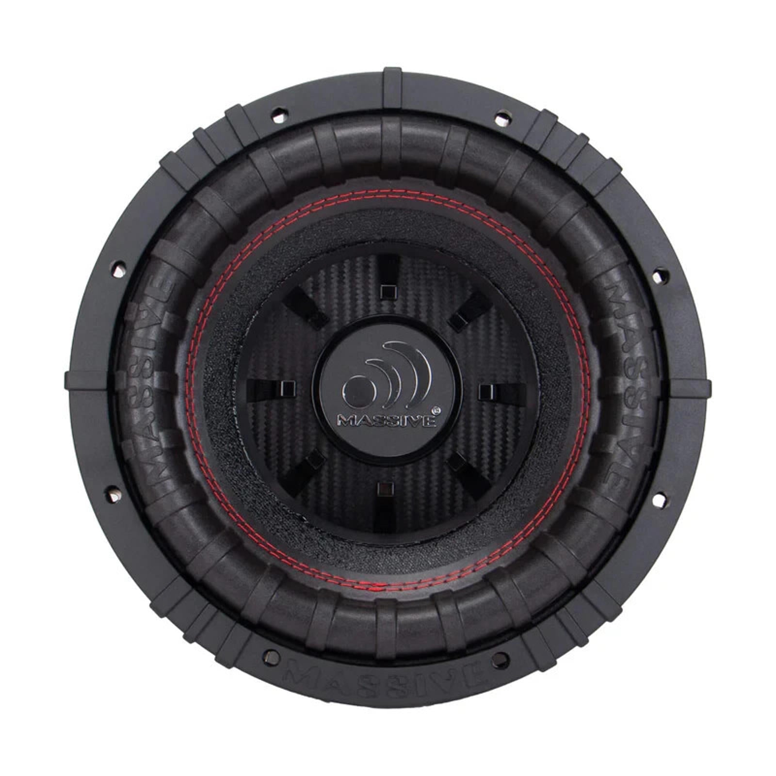 Massive Audio GTR102 1500 Watt 10" Dual 2 Ohm Car Audio Subwoofer With Grille
