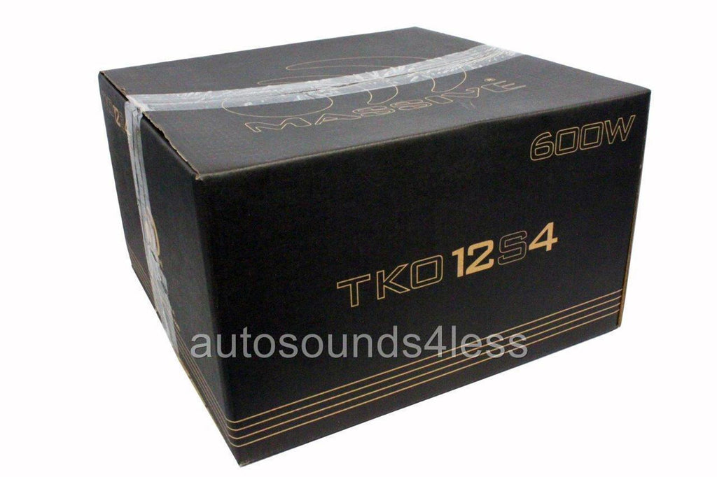 Massive Audio TKO12S4 TKO Series 600 Watts 12" Single 4 Ohm Car Audio Subwoofer