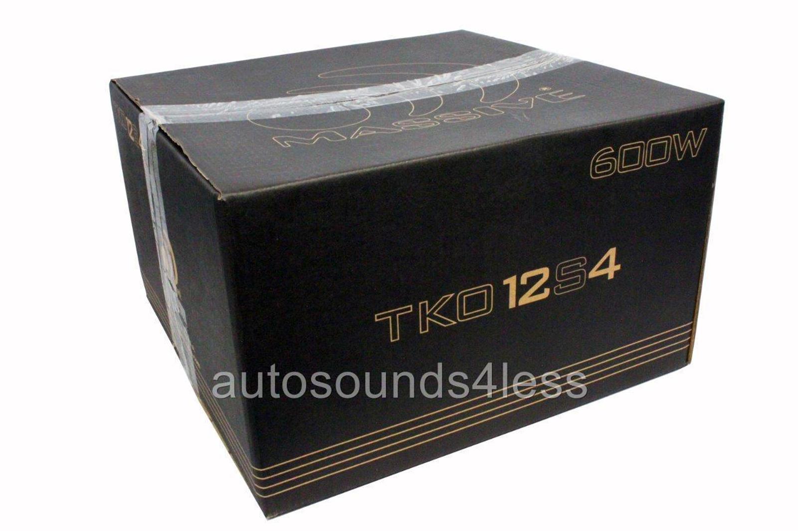 Massive Audio TKO12S4 TKO Series 600 Watts 12" Single 4 Ohm Car Audio Subwoofer