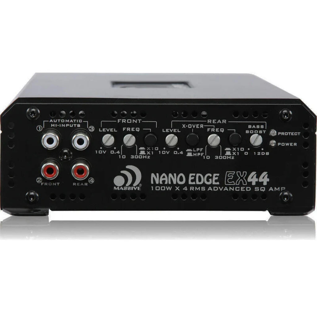 Massive Audio EX44 Edge Series 800 Watts 4-Channel Car SQ Audio Amplifier