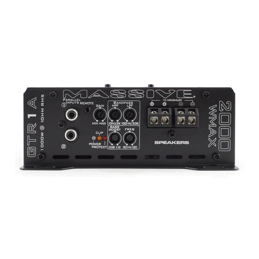 Massive Audio GTR1A 2000 Watt Monoblock Compact Amplifier Class D 1060 Watt RMS