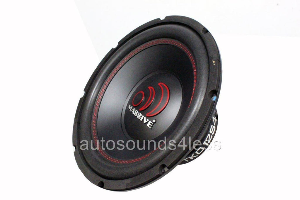 Massive Audio TKO12S4 TKO Series 600 Watts 12" Single 4 Ohm Car Audio Subwoofer