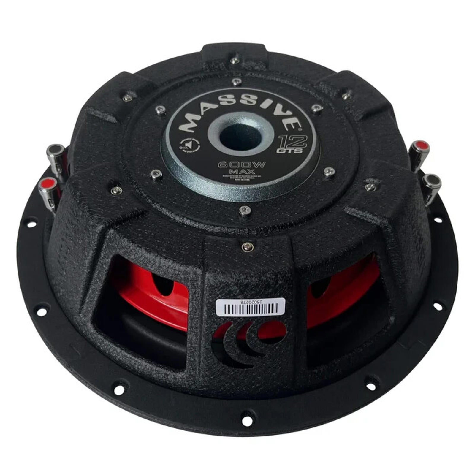 Massive Audio GTS12 12" 400 Watt RMS Dual 4 Ohm Shallow Mount Depth Subwoofer