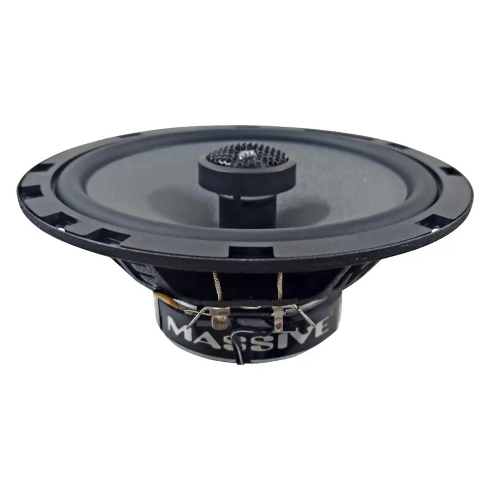 Pair Massive Audio FC6X 75 Watt RMS 6.5" 2-Way Coaxial Audio Speakers W/ Grilles