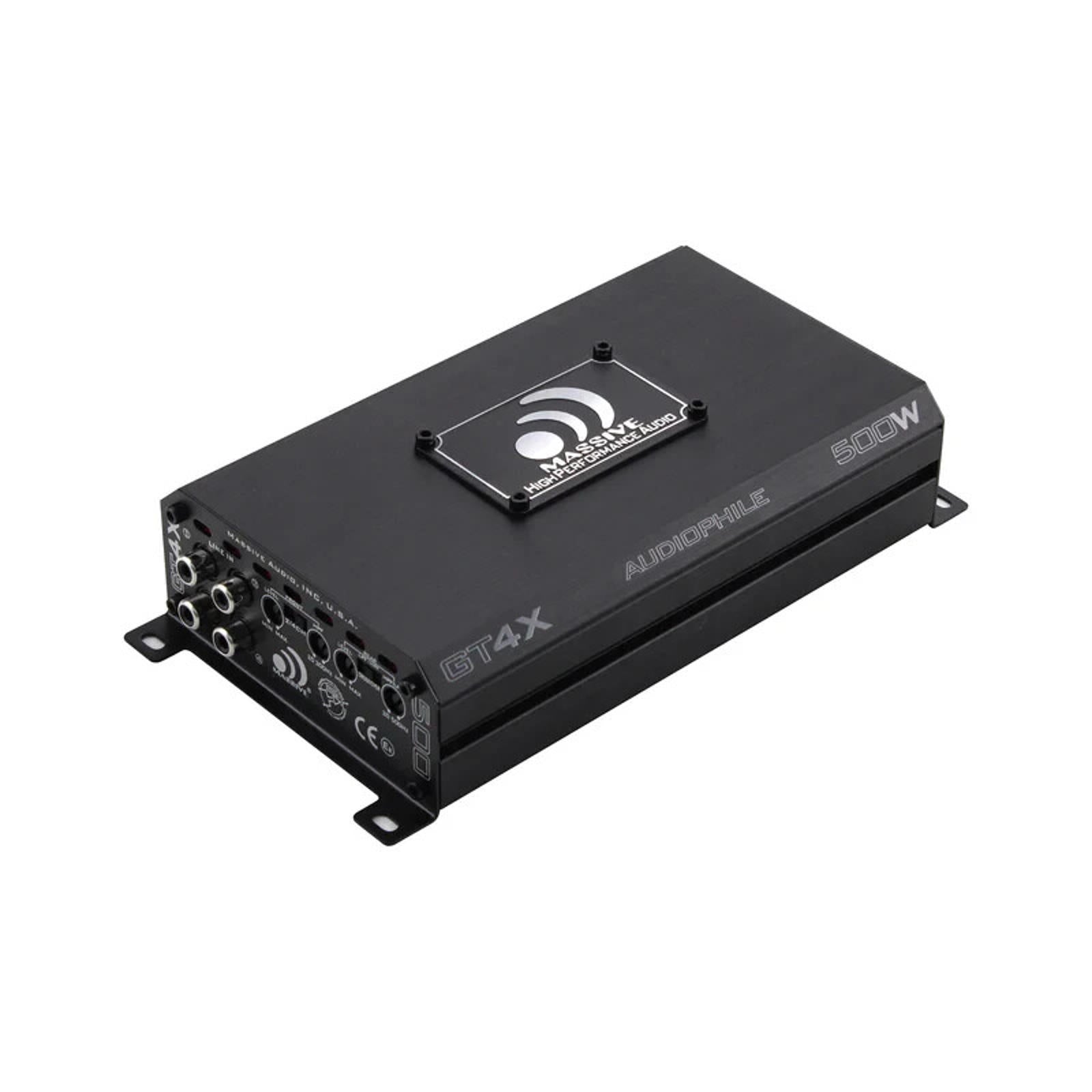 Massive Audio GT GT4X 120 Watt RMS X 4 @ 2 OHM 4 Channel Compact Mega Amplifier