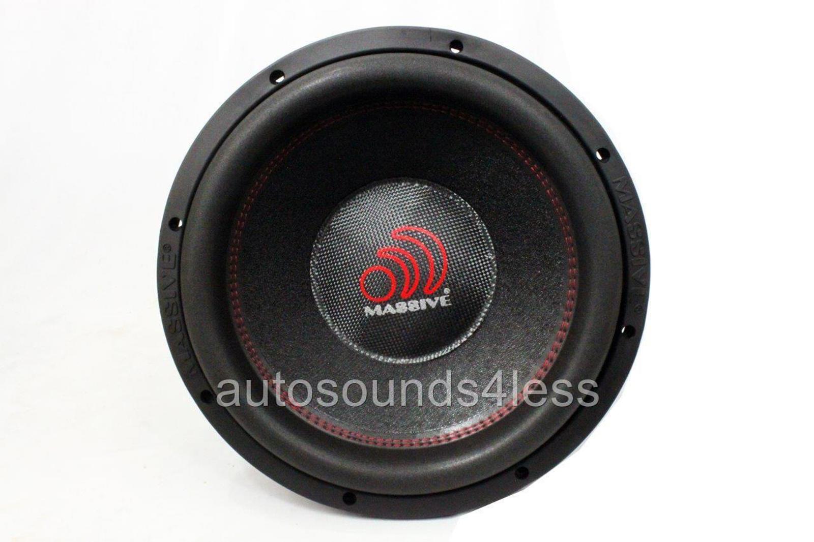 Massive Audio HIPPO XL 124 4000 Watt 12" Dual 4 Ohm Car Audio Subwoofer New XL