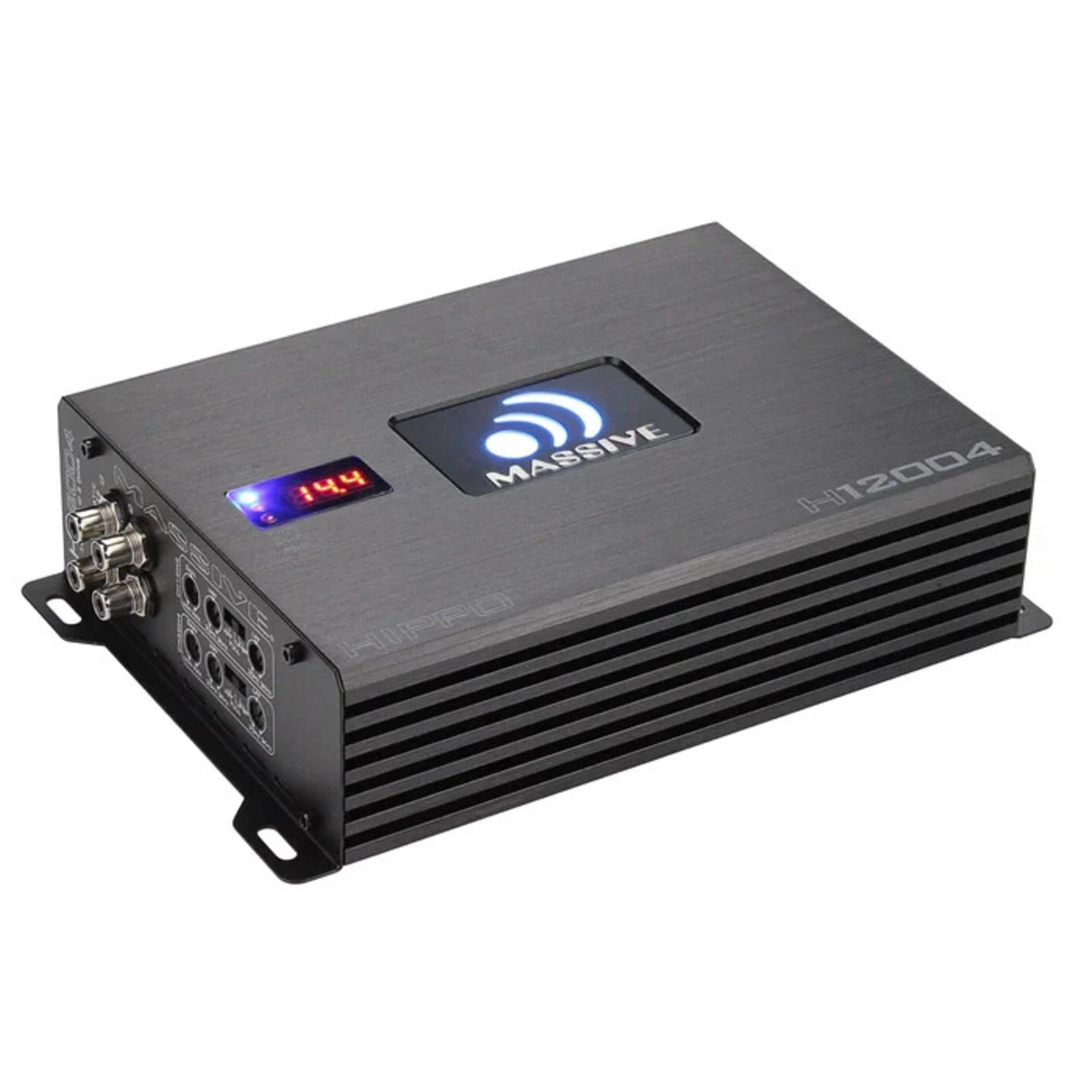 Massive Audio Hippo H12004 200 WATT RMS X 4 @ 4 OHM 4 3 2 Channel AMPLIFIER