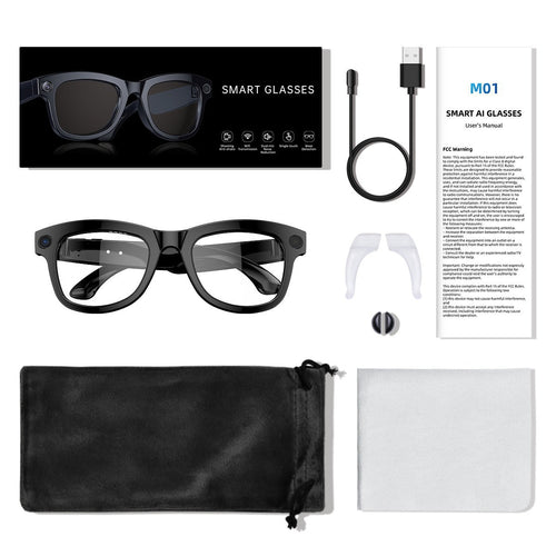 M01 Pro Smart Bluetooth Glasses 8MP Camera 32GB 1080P Bluetooth Open Ear Speakers