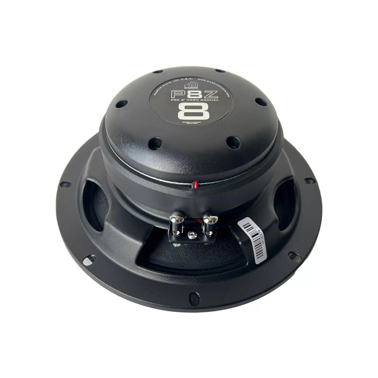 Massive Audio P8Z 8" Mid-Bass Pro Audio 2 Way Speaker Horn Tweeter 140 Watt RMS