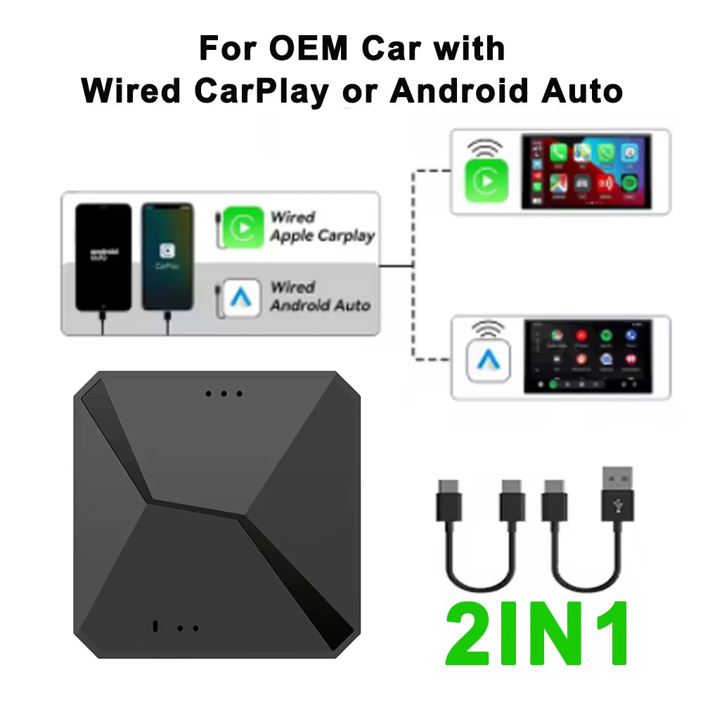 Ai Box Wireless Android Auto Wireless Carplay Adapter TV Box for Netflix Youtube Car Intelligence Systems