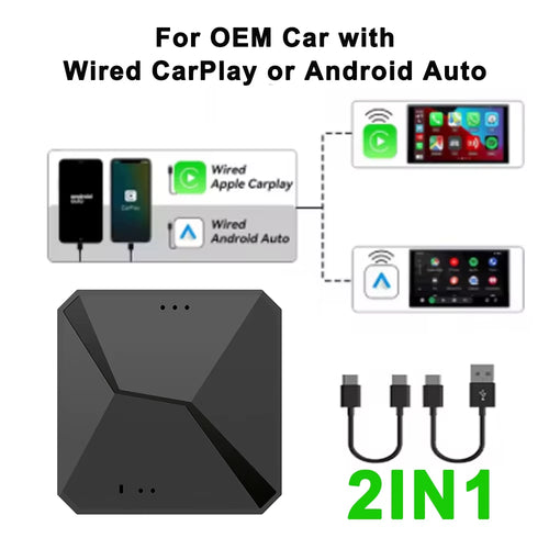 Ai Box Wireless Android Auto Wireless Carplay Adapter TV Box for Netflix Youtube Car Intelligence Systems