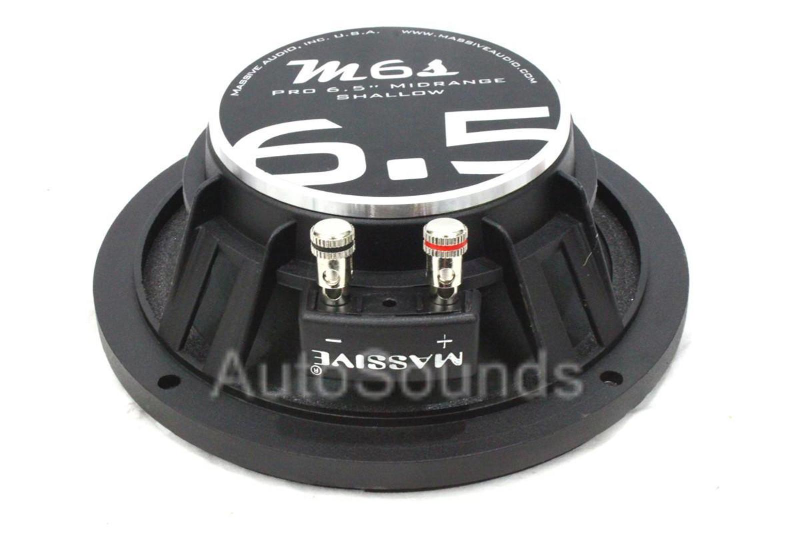 Massive Audio M6S 300 Watt 6.5" 4 Ohm Shallow PRO Mid Bass Driver 6-1/2" Speaker