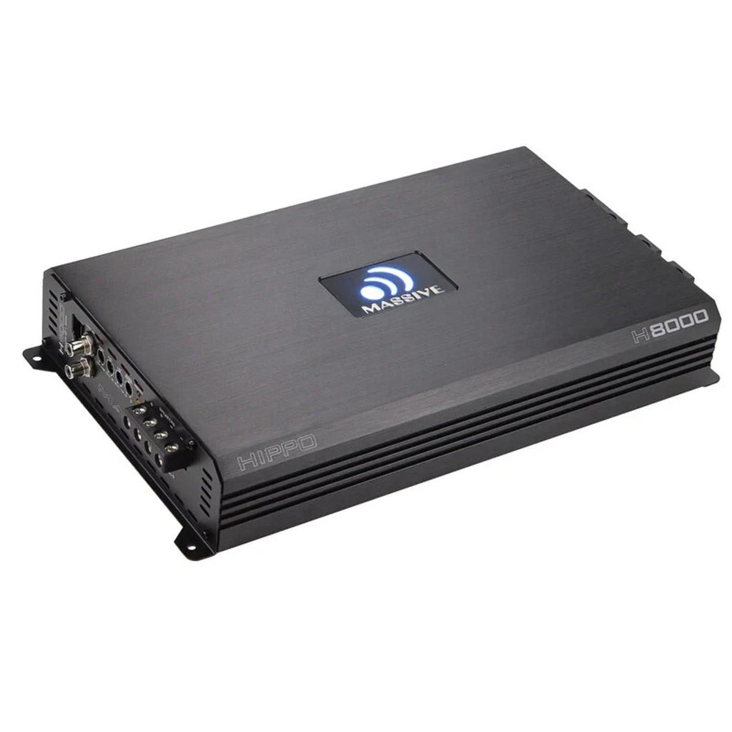 Massive Audio Hippo H8000 8000 WATT RMS X 1 @ 1 OHM MONO AMPLIFIER 16,000 W MAX