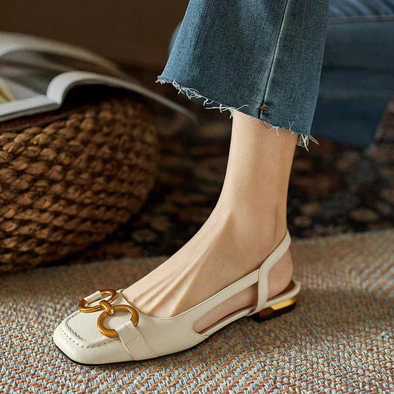 Mathilda Luxe Slingbacks Women Sandals Low Heel Slip On Comfortable Shoes