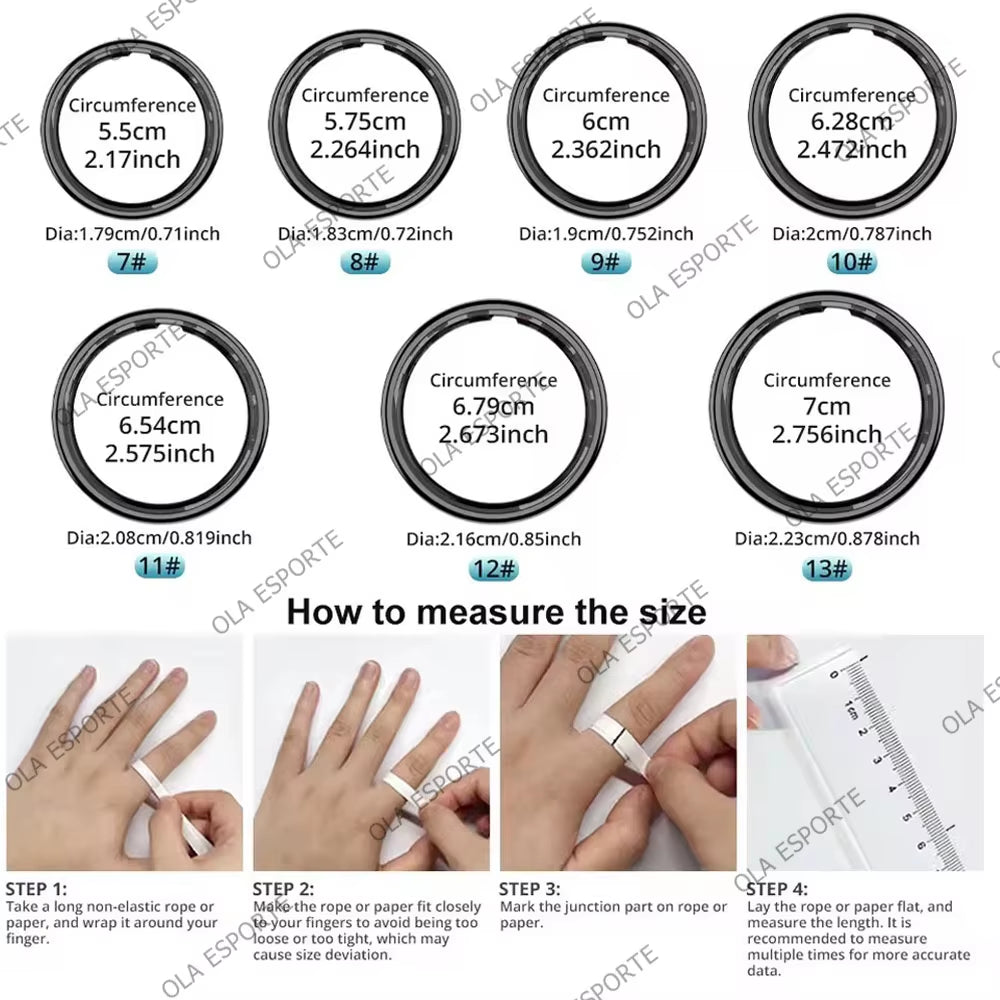 Smart Ring with Display Screen and Touch, Wireless Charging Case, Health Monitor, 5ATM Waterproof for Men Women R12 R13 Ring