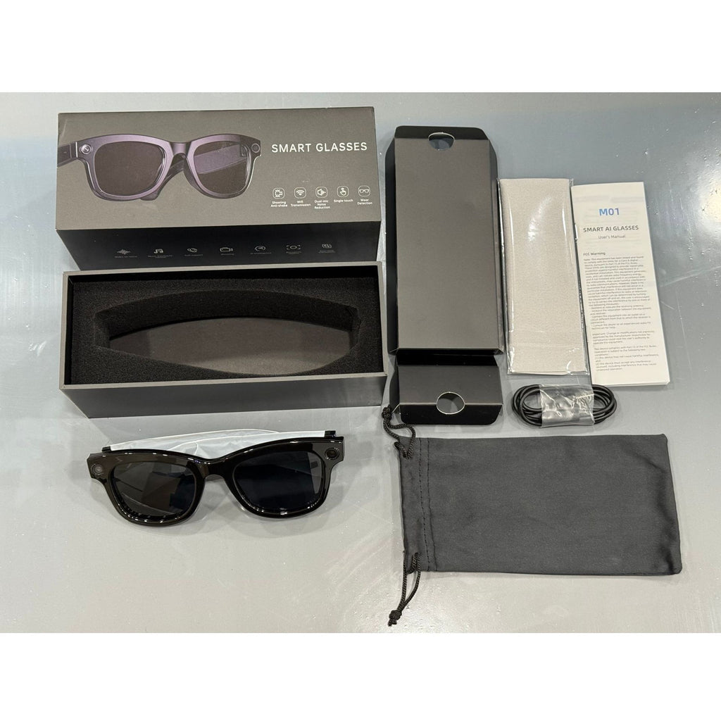 M01 Pro Smart Bluetooth Glasses 8MP Camera 32GB 1080P Bluetooth Open Ear Speakers