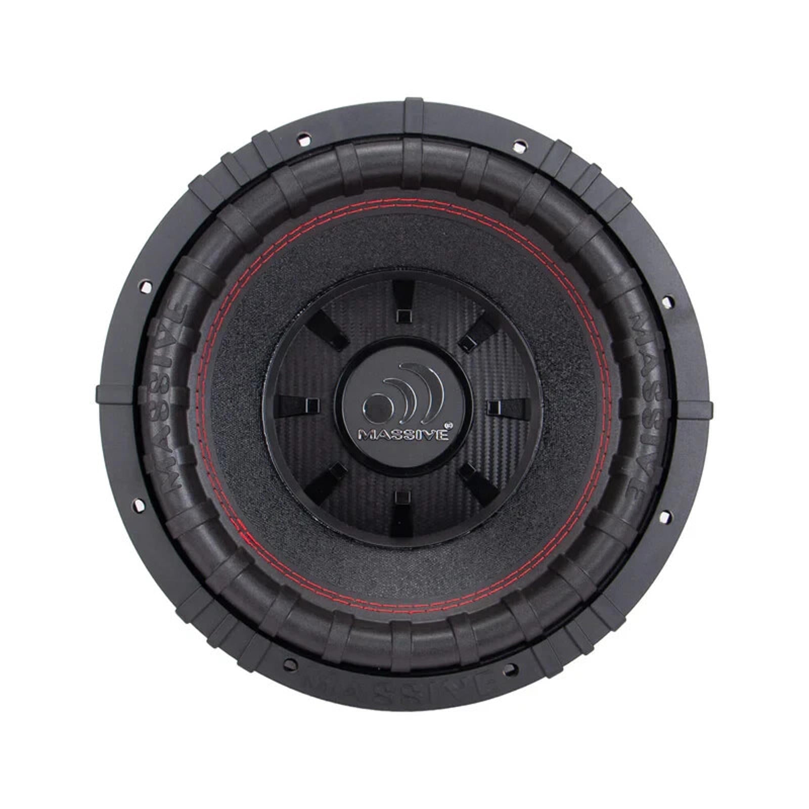 Massive Audio GTR122 1600 Watt 12" Dual 2 Ohm Car Audio Subwoofer With Grille