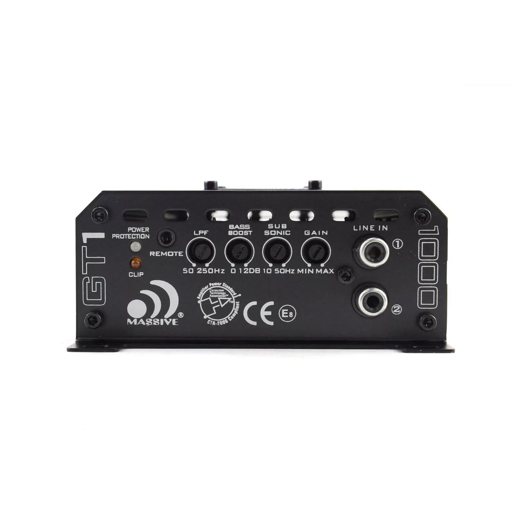 Massive Audio GT1 1000 Watt Monoblock Compact Amplifier Class D 520 Watt RMS