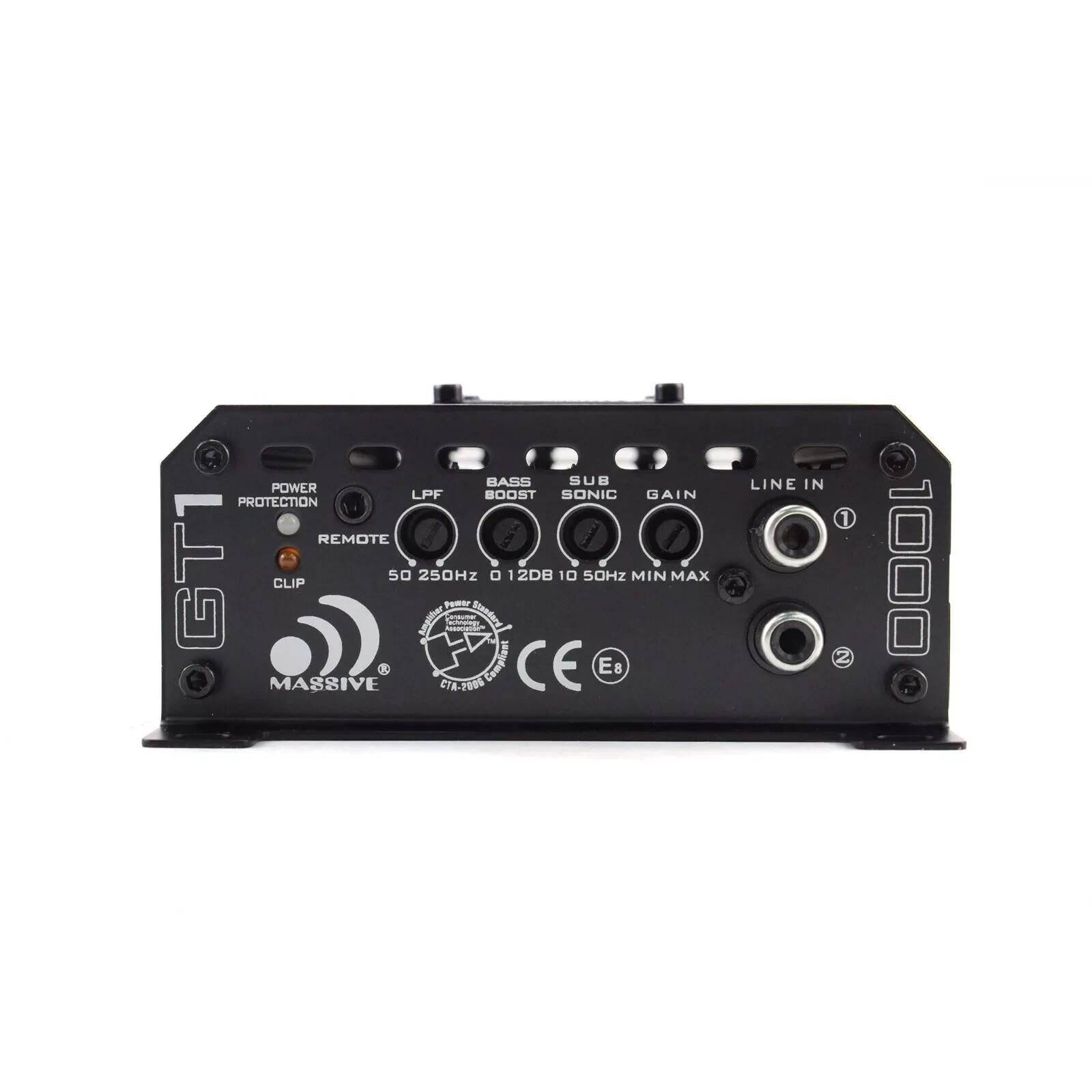 Massive Audio GT1 1000 Watt Monoblock Compact Amplifier Class D 520 Watt RMS