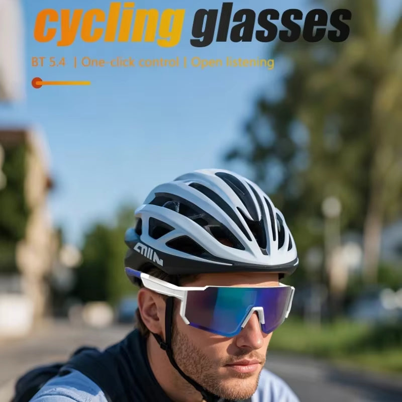 Qy-Pro1 Bluetooth Smart Sport Cycling Glasses AI Intelligent Translation Sunglasses Voice Remote Control Music Eyewear Waterproof Eyeglasses