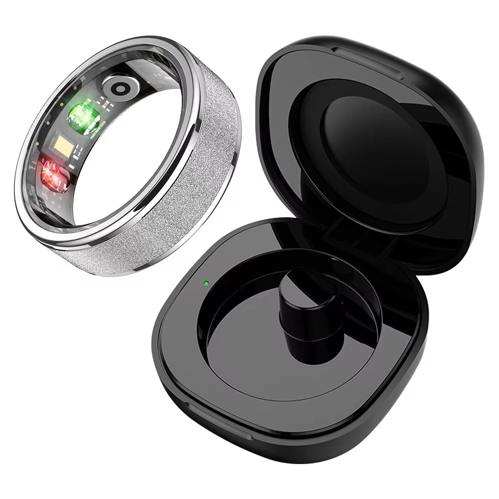 R10 Smart Ring with Charging Case, Health and Sleep Monitor, 5ATM Waterproof, Multi-Sport Mode
